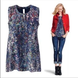 CAbi #3093 Stained Glass Sleeveless Blouse